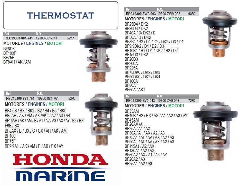 Engine Parts :: Honda :: COOLING SYSTEM :: Thermostat Honda 