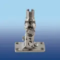 Glomex 4 Way Ratched Mount In Stainless Steel Locking By Clamp Cable Slot Standard Thread 1"X14