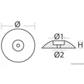 Osculati Rose Magnesium Bolt-On Hull Anode Disc 100g for Fresh Water specs