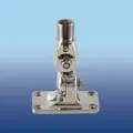 Glomex 4 Way Ratched Mount In Stainless Steel Locking By Clamp Cable Slot Standard Thread 1"X14
