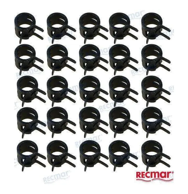 RecMar REC09401-11425BULK Fuel System Hose Clips Pack of 25