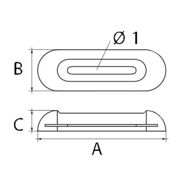 Talamex Magnesium Bolt-On Hull Anodes for Fresh Water 0.35Kg specs
