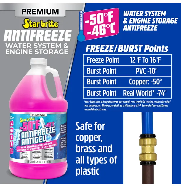 Star brite Premium non-toxic marine antifreeze 3.78L bottle