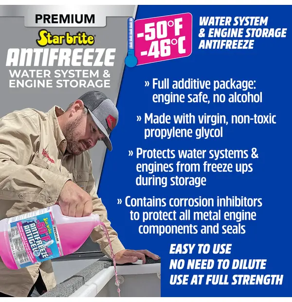 Star brite Premium non-toxic marine antifreeze 3.78L bottle